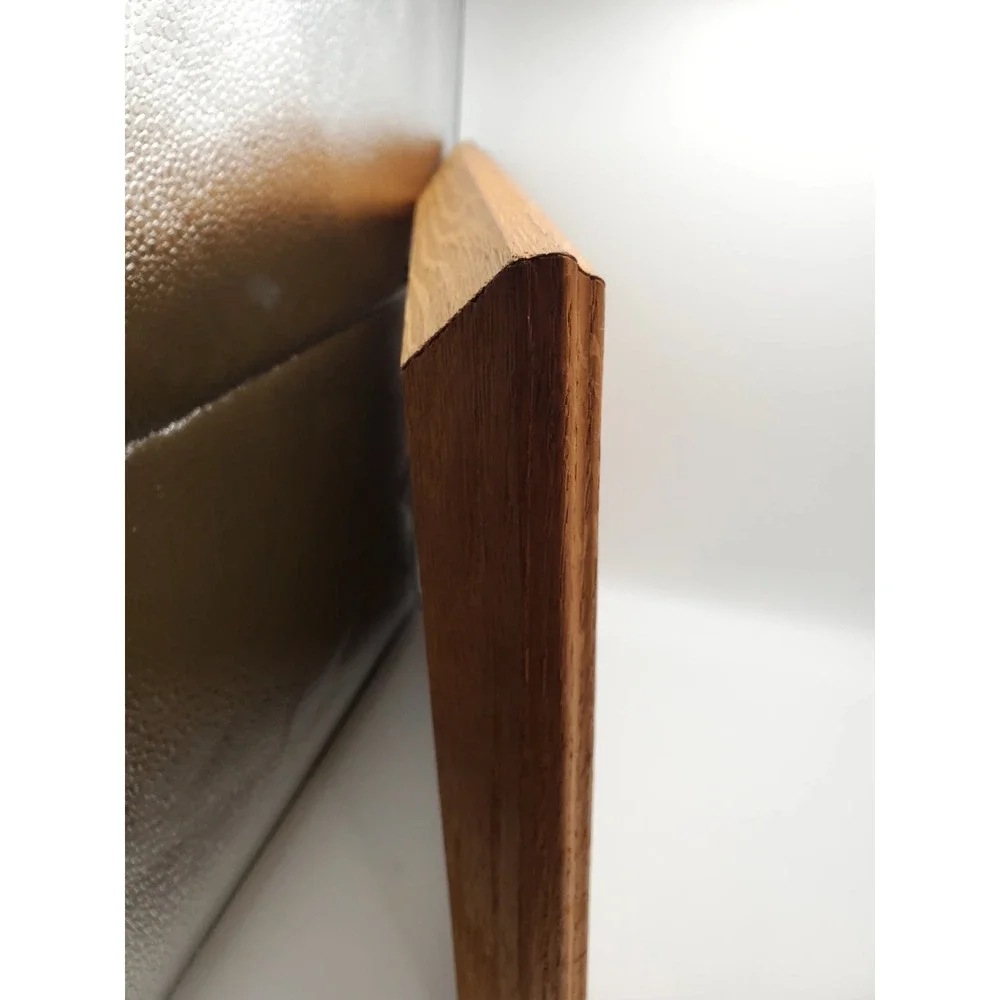 Vintage 1960s Metalcraft OAK Wood Picture Frame 8x10 Mid Century Wide Moulding